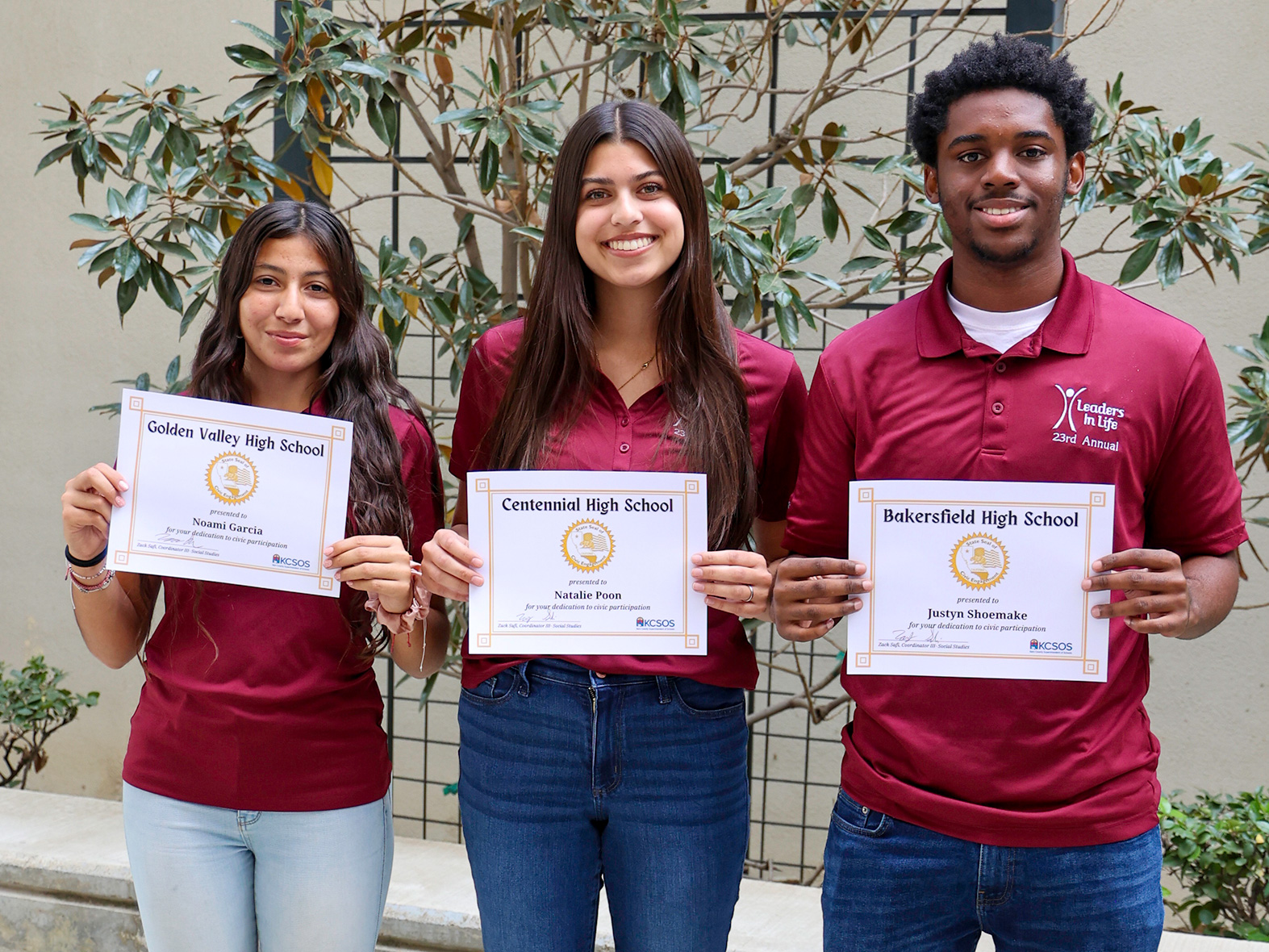 Kern Students Awarded State Civic Engagement Honor