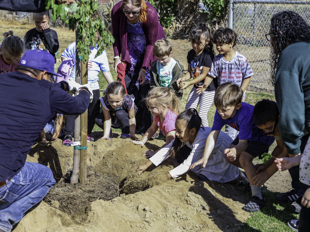 Elk Hills Students Plant 40 Trees for Earth Day Celebration
