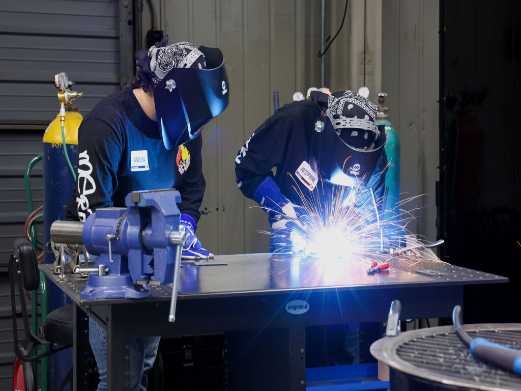 Girl Meets Metal: KCSOS’s College and Career Programs Host Girls Welding Workshops