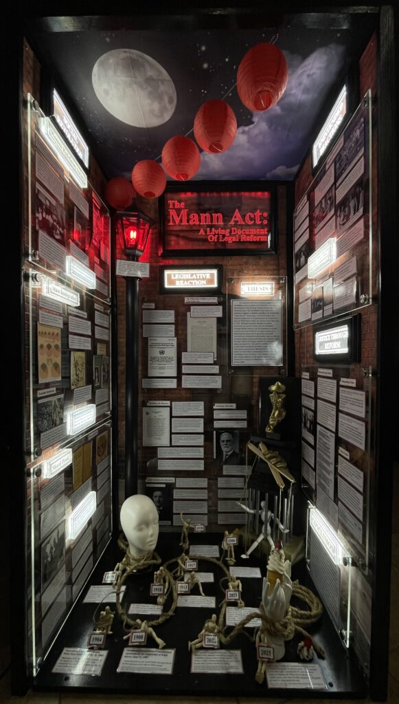 The Huynh sisters' poster which displays information similar to a museum.