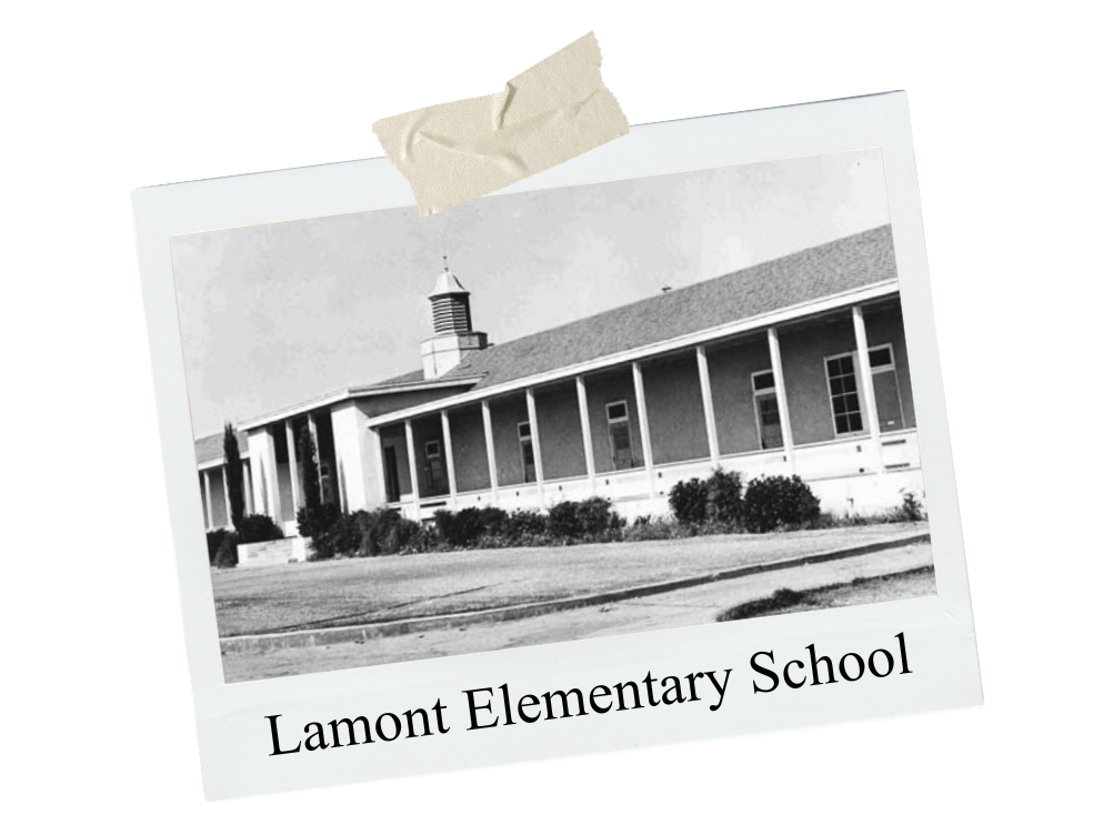 Black and white photo of Lamont Elementary School.